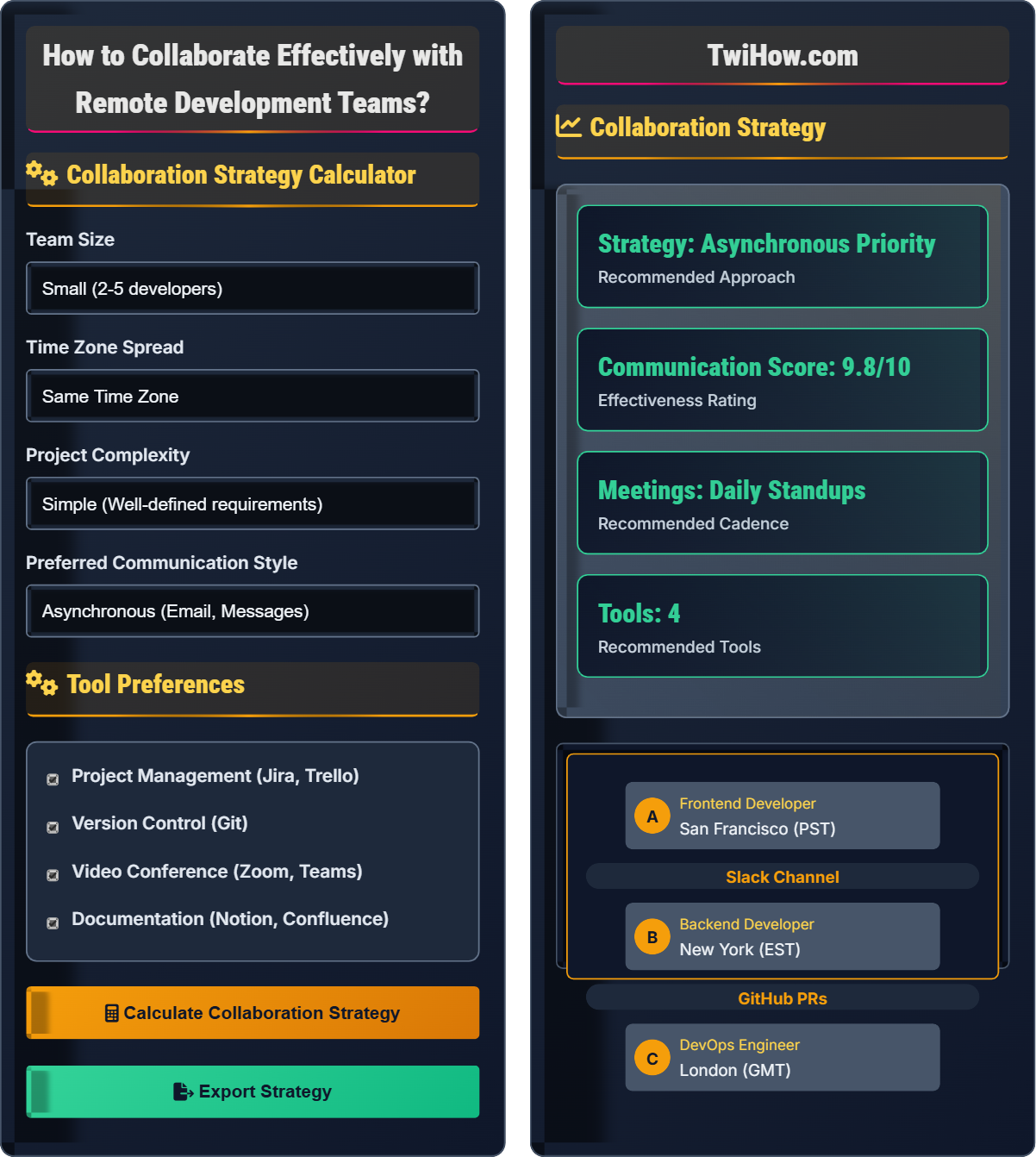 How do I collaborate effectively with remote development teams?