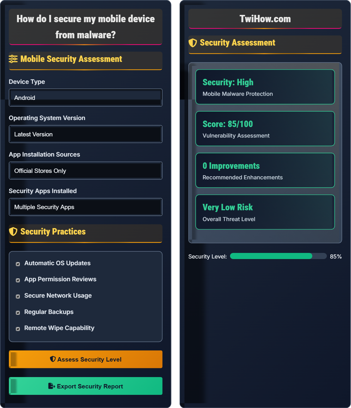 How do I secure my mobile device from malware?
