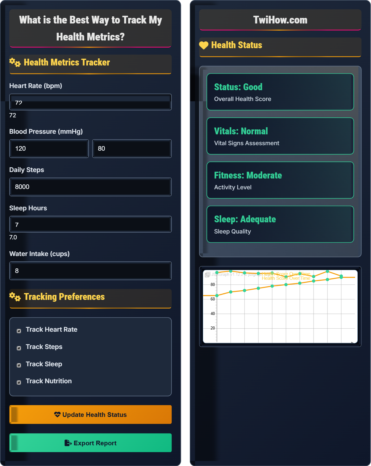 What is the best way to track my health metrics?