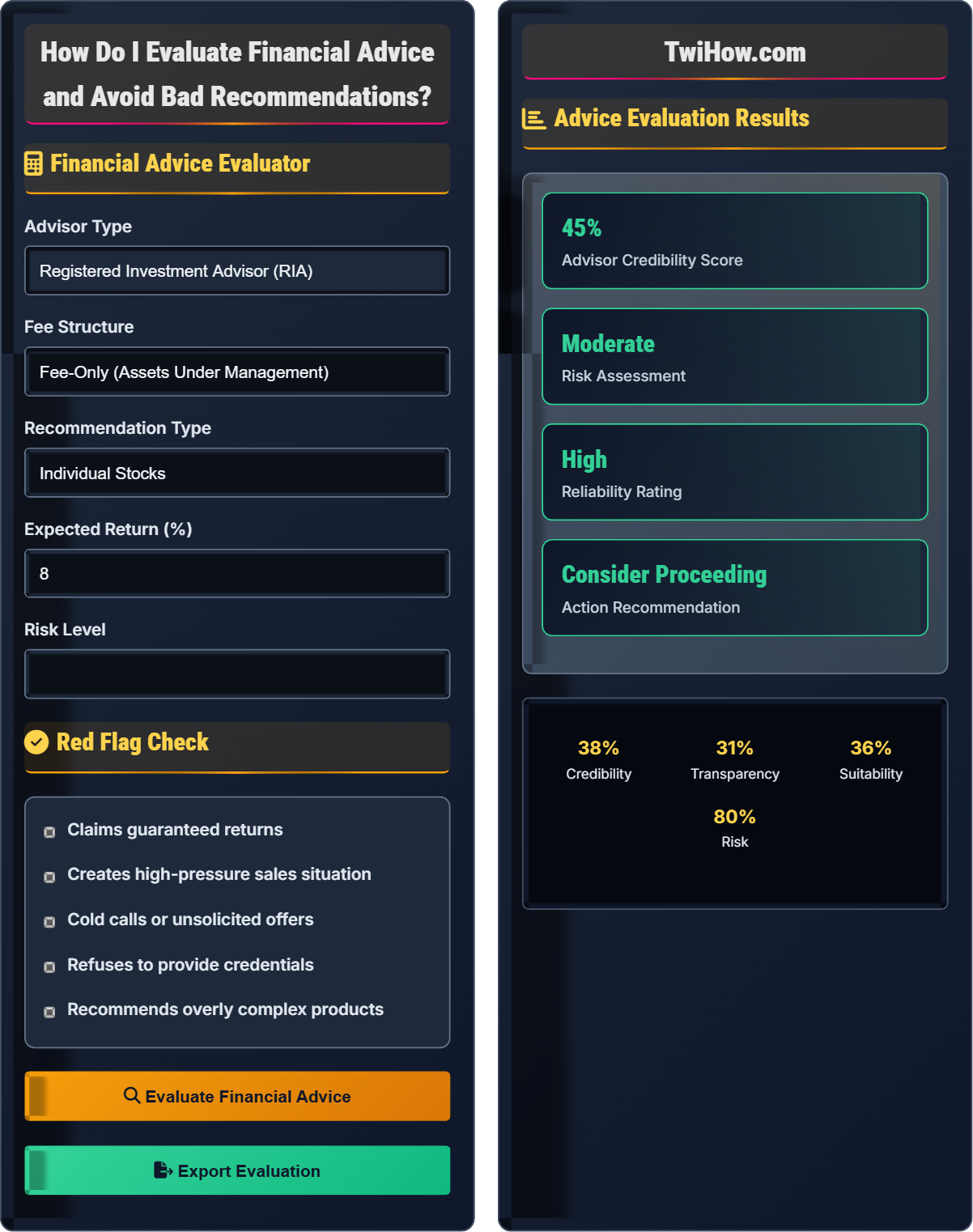 How do I evaluate financial advice and avoid bad recommendations?