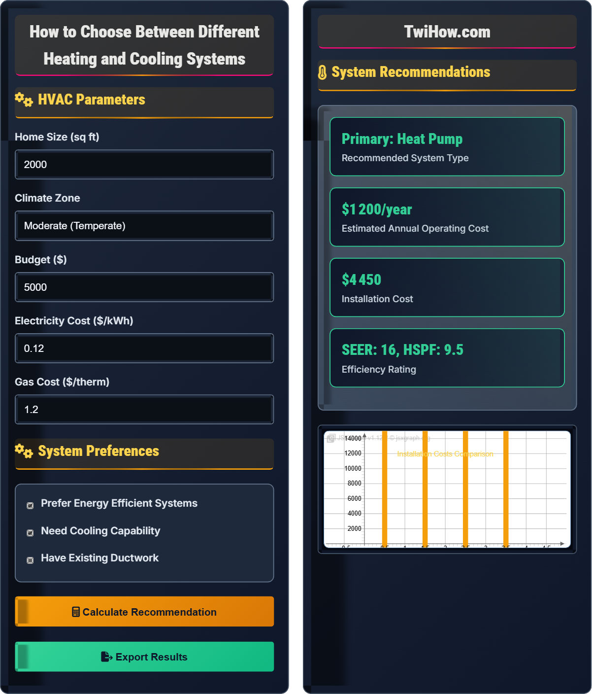 How do I choose between different types of heating and cooling systems?