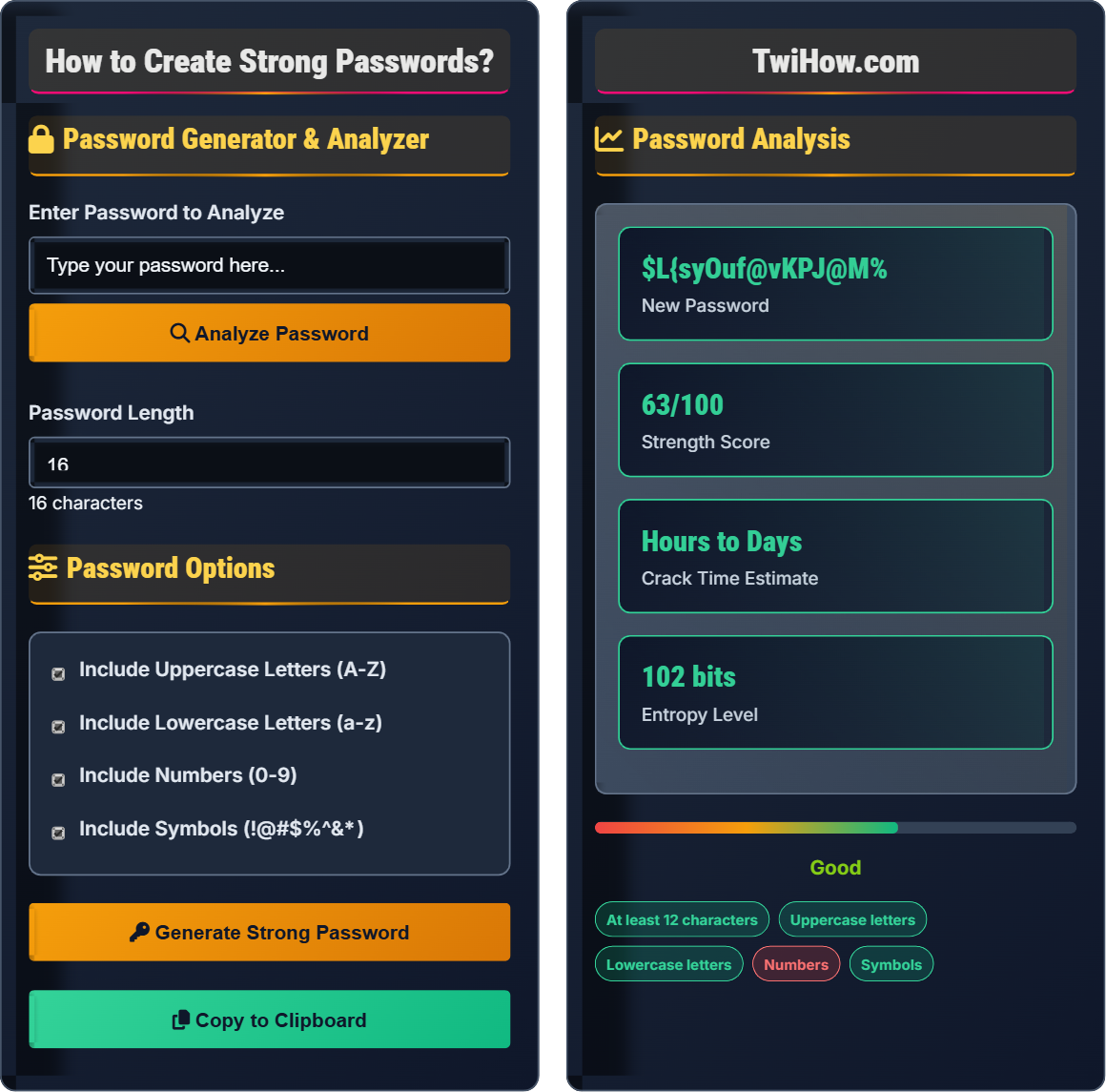 How to create strong passwords?